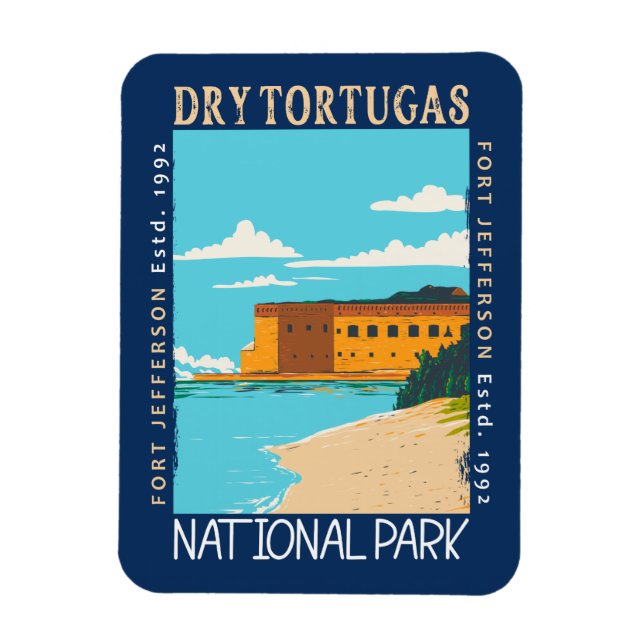 Dry Tortugas National Park Florida Fort Jefferson Magnet (Vertical)