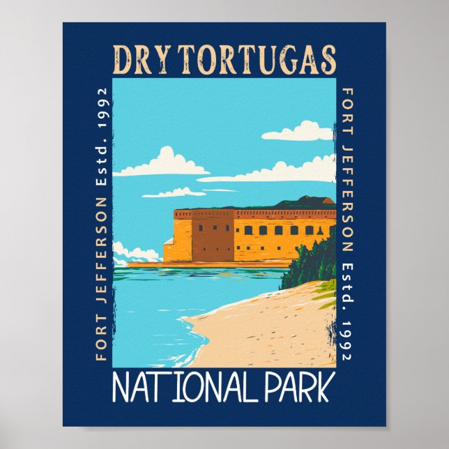 Dry Tortugas National Park Florida Fort Jefferson Poster (Front)