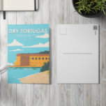 Dry Tortugas National Park Florida Fort Vintage Postcard<br><div class="desc">Dry Tortugas vector artwork design. The park comprises 7 islands,  plus protected coral reefs. Garden Key is home to beaches and the 19th-century Fort Jefferson.</div>