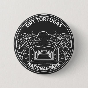 Dry Tortugas National Park Florida Monoline  6 Cm Round Badge
