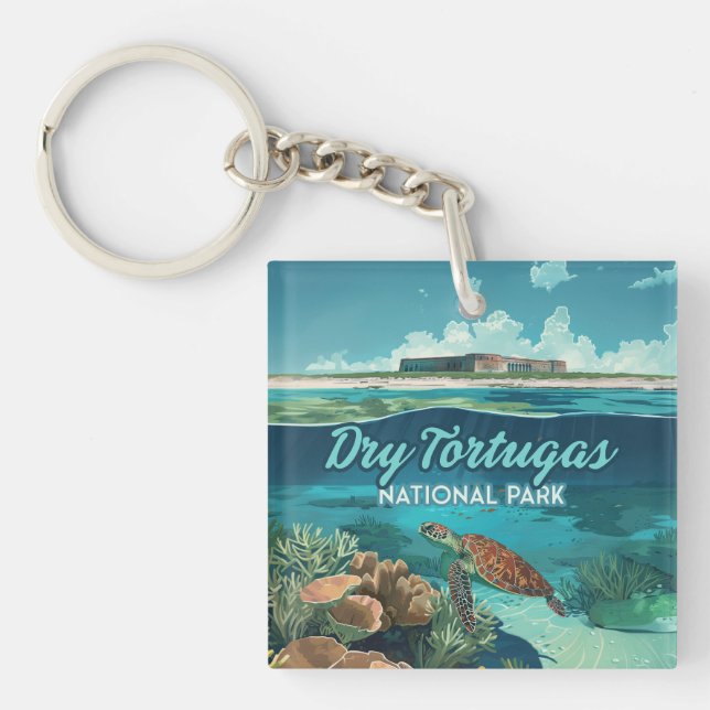 Dry Tortugas National Park Florida Turtle Key Ring (Front)