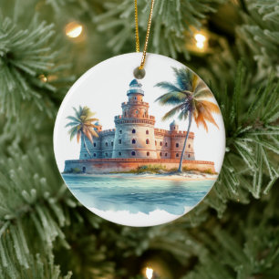 Dry Tortugas National Park Turtle Ceramic Tree Decoration