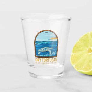 Dry Tortugas National Park Turtle Vintage Shot Glass