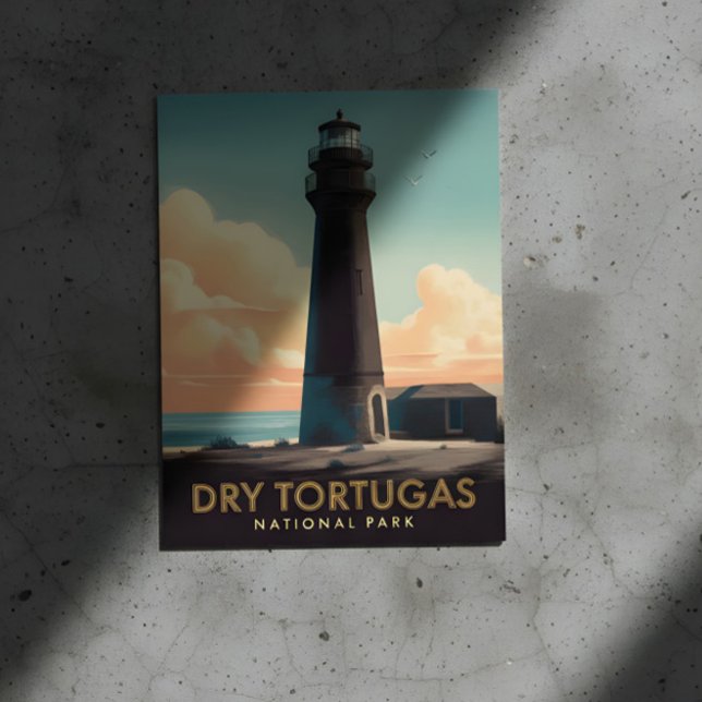 Dry Tortugas National Park Vintage Lighthouse Postcard (Creator Uploaded)