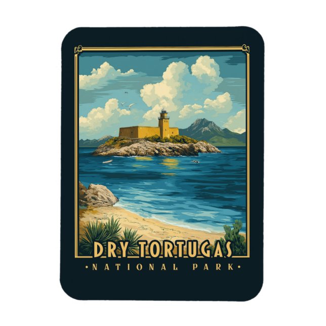 Dry Tortugas National Park - Vintage  Magnet (Vertical)