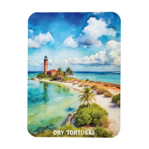 Dry Tortugas National Park Watercolor Painting Magnet