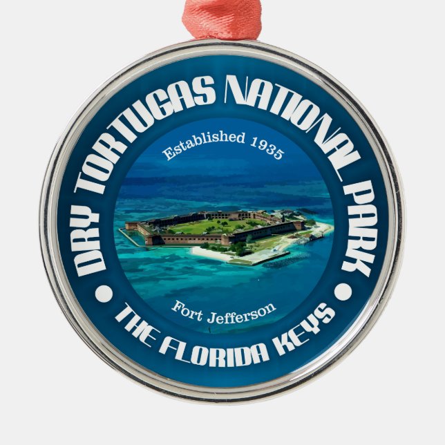 Dry Tortugas NP Metal Tree Decoration (Front)