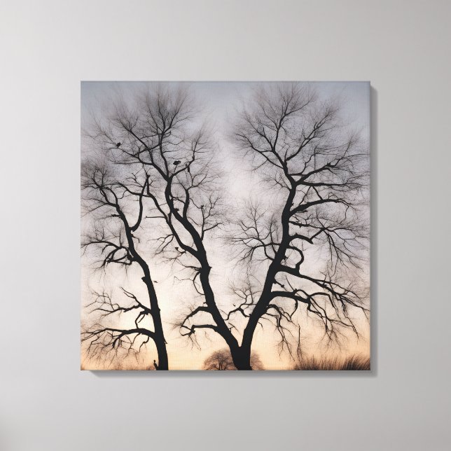 Dry tree in the desert canvas print (Front)