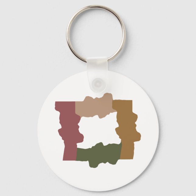 DRY TREE TRUNK by Masanser Pixelat Key Ring (Front)