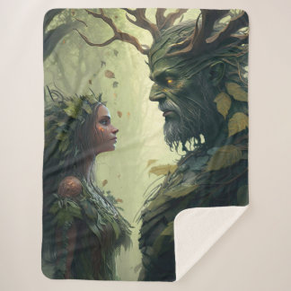 Dryad and a Demigod Sherpa Blanket