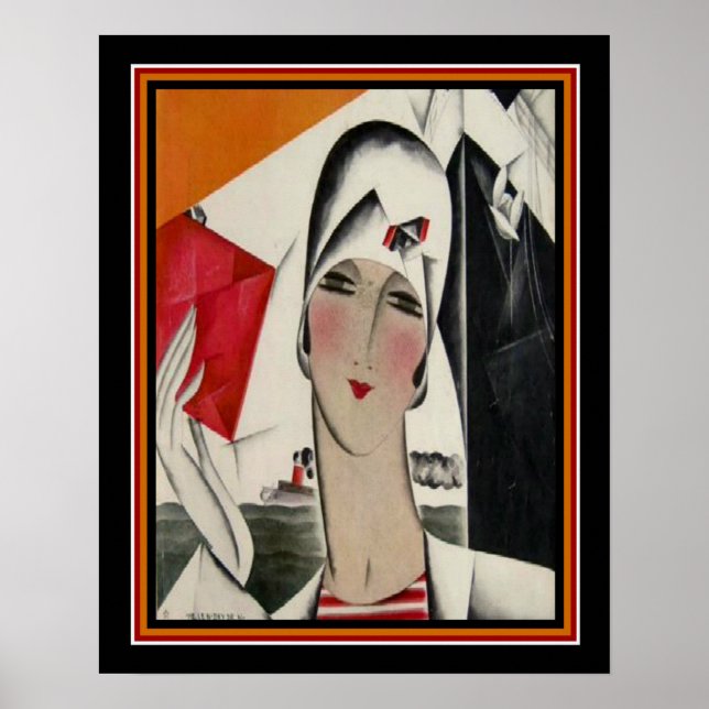 Dryden Art Deco Fashion Print 16 x 20 ca. 1922 (Front)