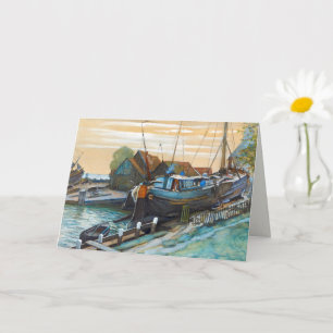 Drydock at Durgerdam painting by Piet Mondrian Card