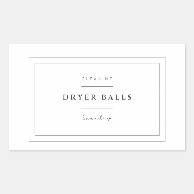 Dryer Ball Laundry Label Stickers (Front)
