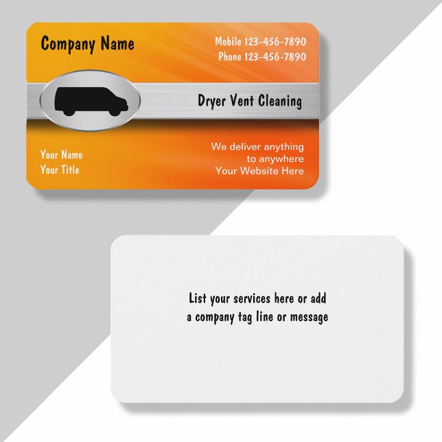 Dryer Vent Cleaning Business Cards (Creator Uploaded)