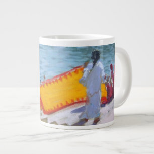 Drying Sari Pushkar Large Coffee Mug