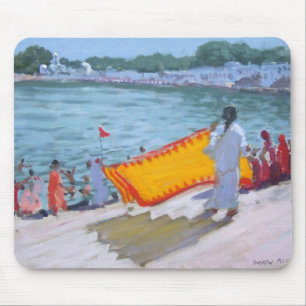Drying Sari Pushkar Mouse Mat