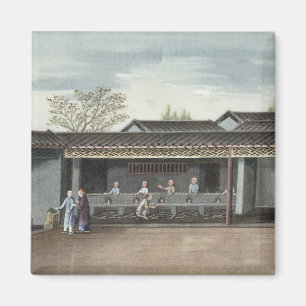 Drying tea leaves (w/c on paper) magnet