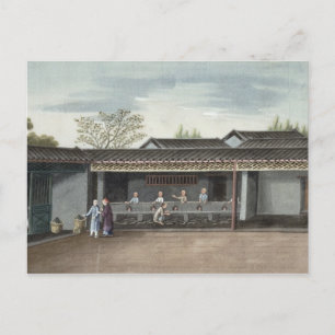 Drying tea leaves (w/c on paper) postcard