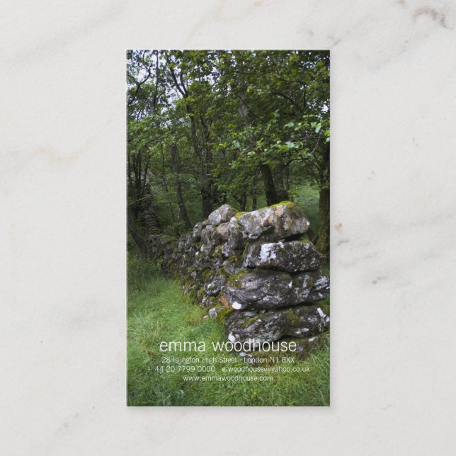 Drystone Wall Personal Business Card (Front)