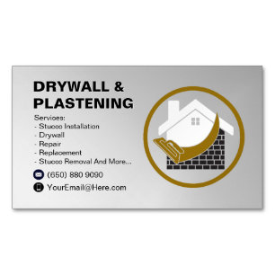 Drywall Business Card Magnet Plaster