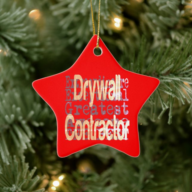 Drywall Contractor Extraordinaire Ceramic Tree Decoration (Tree)