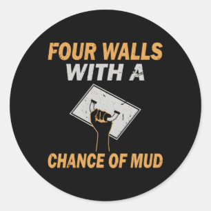 Drywall Finisher Home Renovation Classic Round Sticker