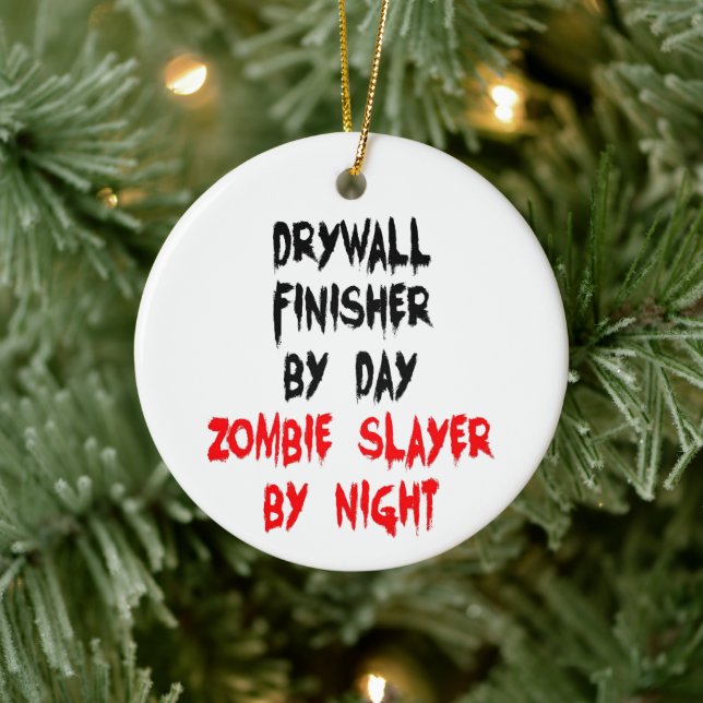 Drywall Finisher Zombie Slayer Ceramic Tree Decoration (Tree)