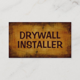 Drywall Installer Antique Business Card
