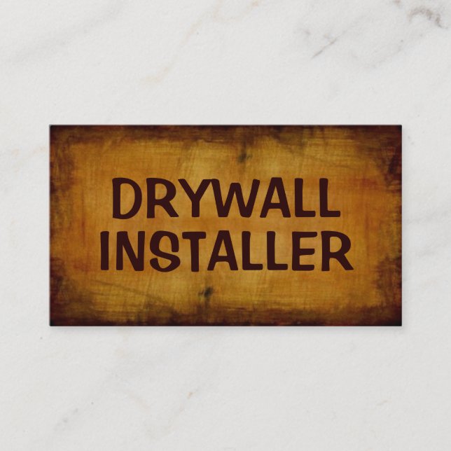 Drywall Installer Antique Business Card (Front)