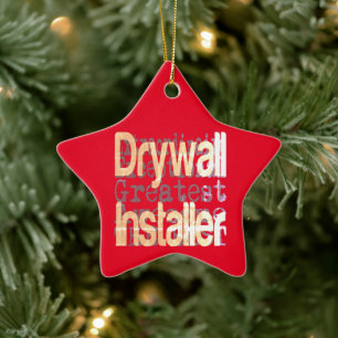 Drywall Installer Extraordinaire Ceramic Tree Decoration