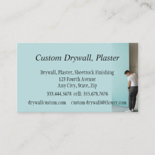 Drywall, Plaster, Sheetrock Finishing Business Car Business Card