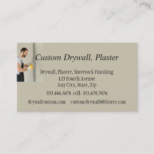 Drywall, Plaster, Sheetrock Finishing Business Card