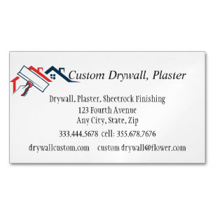 Drywall, Plaster, Sheetrock Finishing  Magnetic Business Card
