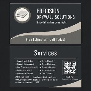 Drywall QR Code Professional Business Card