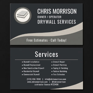 Drywall Services Professional Business Card