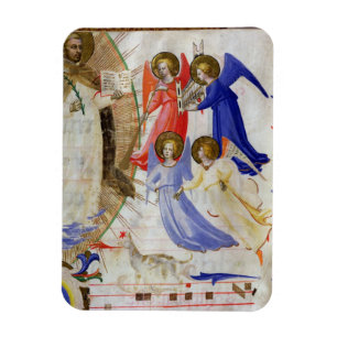 ds 558 f.67v St. Dominic with four musical angels, Magnet