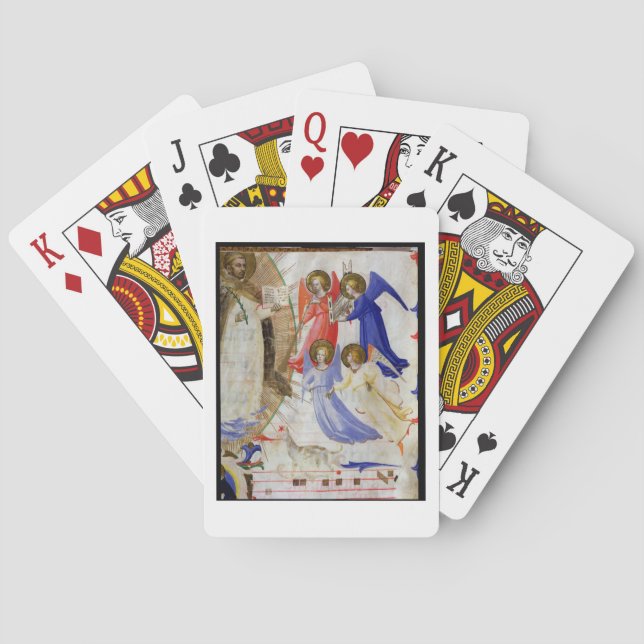 ds 558 f.67v St. Dominic with four musical angels, Playing Cards (Back)