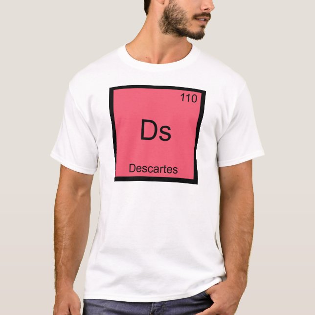 Ds - Descartes Funny Chemistry Element Symbol Tee (Front)