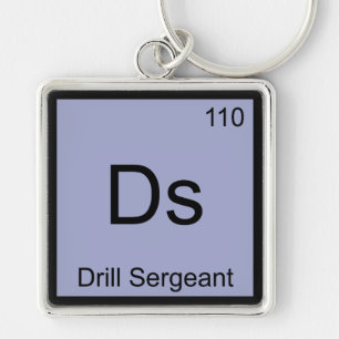 Ds - Drill Sergeant Chemistry Element Symbol Tee Key Ring