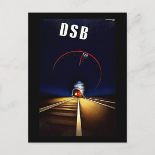 DSB Danske Statsbaner Danish State Railways Train Postcard