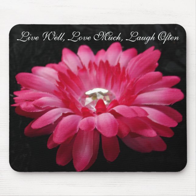 DSC00005 (2), Live Well, Love Much, Laugh Often Mouse Mat (Front)