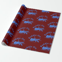 Dsitressed Paddle On Design - Matte Wrapping Paper