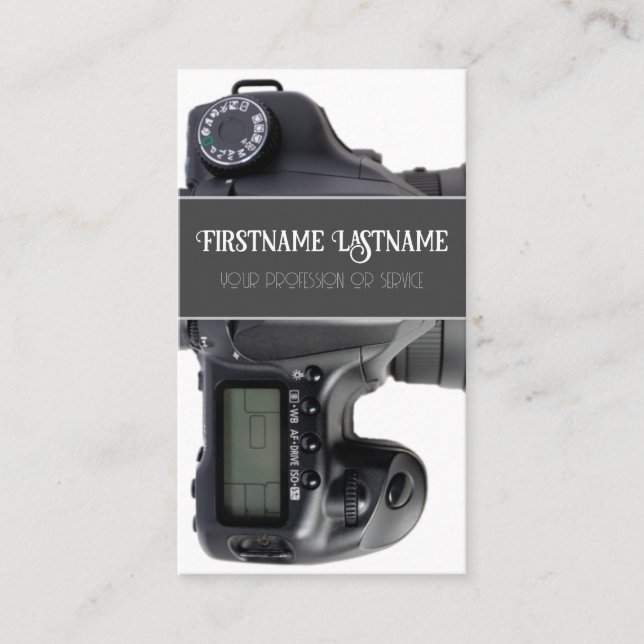 DSLR Camera lens for Photographers Videographers Business Card (Front)