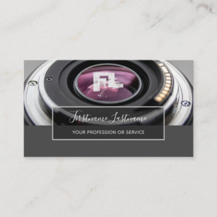 DSLR Camera lens for Photographers Videographers Business Card