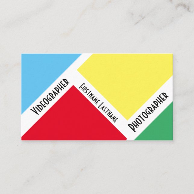 DSLR Camera lenses for Photographers Videographers Business Card (Front)