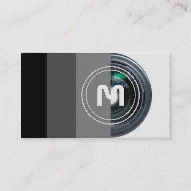 DSLR Camera lenses for Photographers Videographers Business Card (Front)