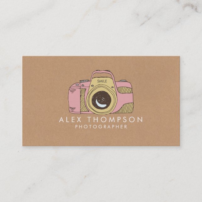 DSLR Camera Photographer Business Cards (Front)