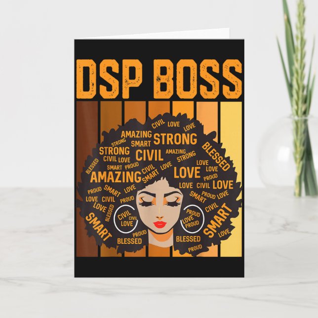 Dsp Boss Powerful Black History Month Black Pride  Card (Front)