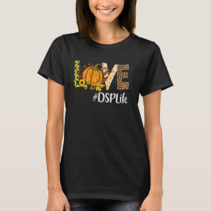 Dsp Love Fall Pumpkin Leopard Halloween Autumn T-Shirt