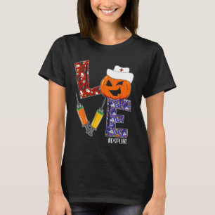 DSP Nurse Love Nurse Life Halloween Pumpkin Costum T-Shirt